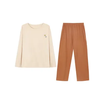 XIN1BU Pajama Set Women's Apricot Scent Yellow