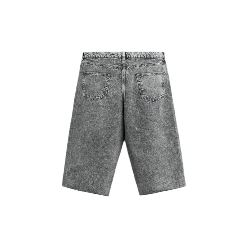 ZARA Denim Shorts Men Gray-1