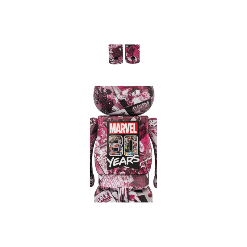 BE@RBRICK Marvel 80TH Anniversary Red Multicolor-3