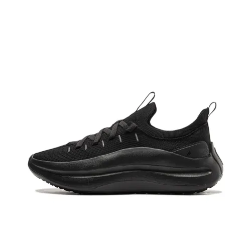 LiNing Cloud Wave Cushioned Anti Slip And Wear Resistant Lightweight Low Top Casual Shoes Men's Night Black