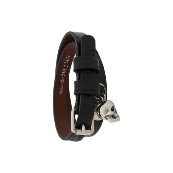 Alexander McQueen Double Wrap Skull Charm Bracelet