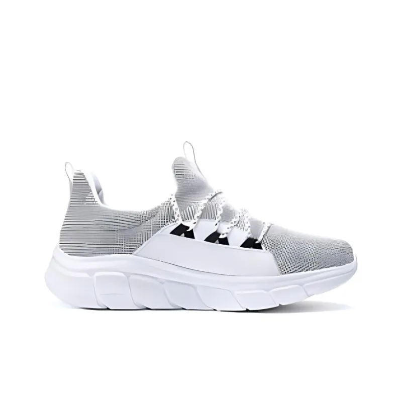 Skechers Cushioned Slip Resistant Breathable Low Top Running Shoes Men's White-1
