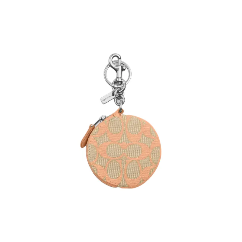 COACH Jacquard With Smooth Leather Coin Purse Mini Women's Faded Blush-0