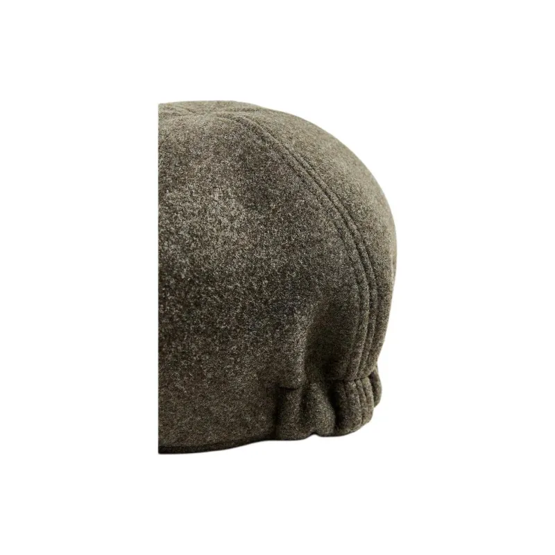 ZARA Flannel Berets Men's Brown-1