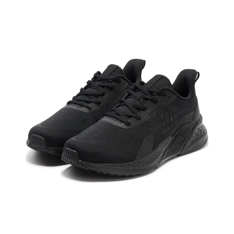 361° Cushioned Wear Resistant Breathable Lightweight Low Top Casual Running Shoes Men's Obsidian Black-3
