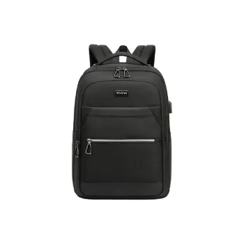 EDISON Oxford Business Travel Backpack Large Size Men's Black/Gray