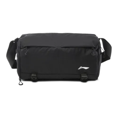 LiNing Fitness Series Polyamide Shoulder Bag, Crossbody Bag Unisex Black