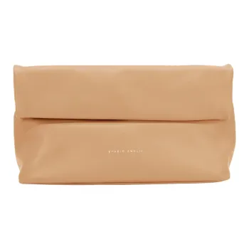 STUDIO AMELIA Sheep Nappa Leather Clutch Women's Beige