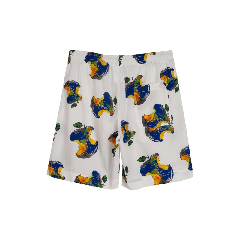 MSGM Casual Shorts Men Beige-1