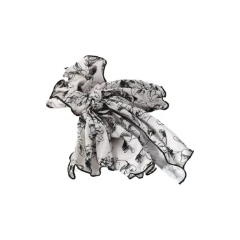 Kelanxi Fabric Hair Tie Women's Black White
