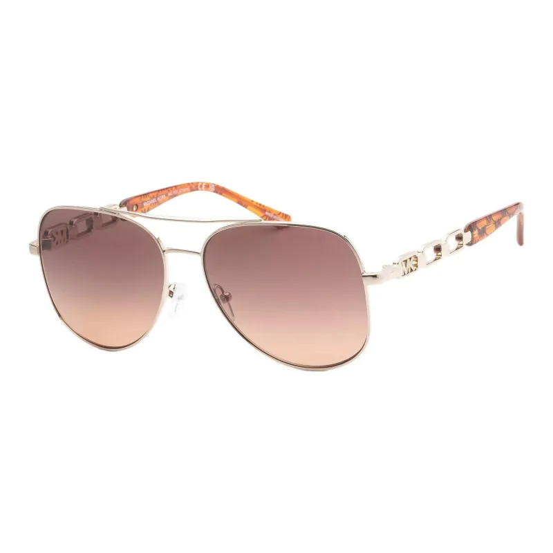 MICHAEL KORS Aviator Sunglasses Women's Gold-0