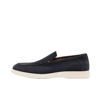 Santoni Almond toe Suede Loafers