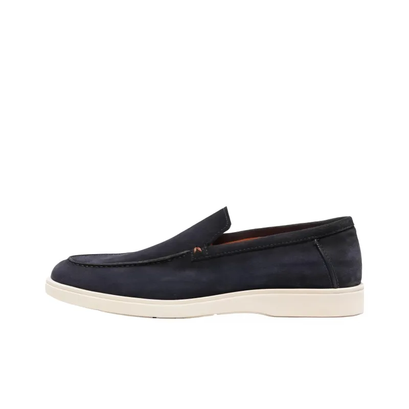 Santoni Almond-toe Suede Loafers-0