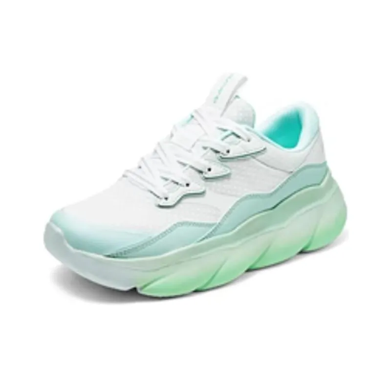 Skechers Sport Anti Slip Wear Resistant Breathable Supportive Rebound Low Top Casual Shoes Women's Green-2