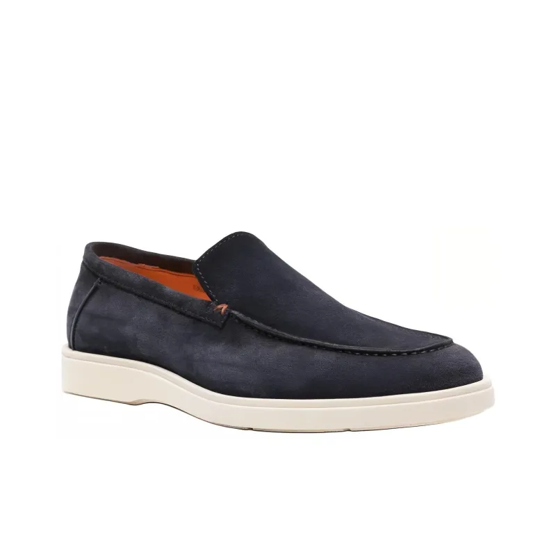 Santoni Almond-toe Suede Loafers-2