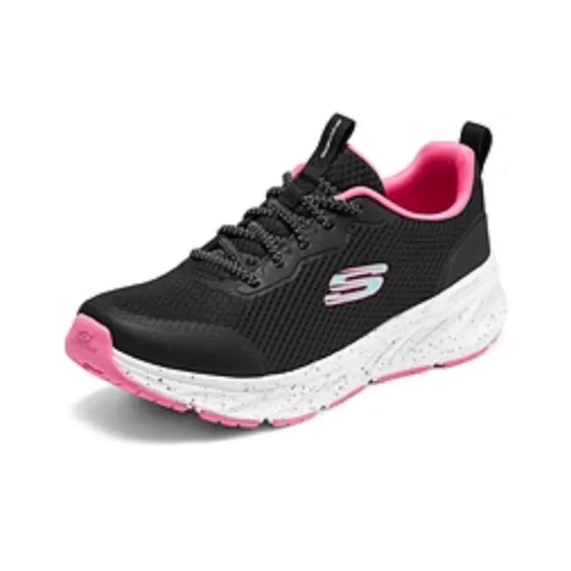 Skechers Sport Anti Slip Wear Resistant Low Top Casual Running Shoes Women's Black Pink-2