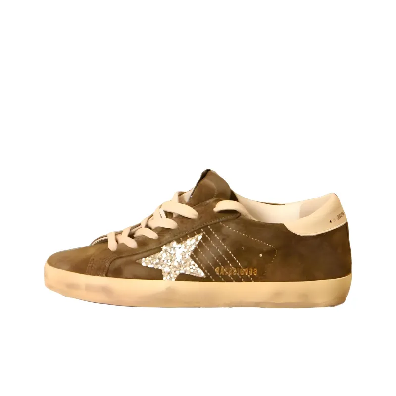 Golden Goose Low Top Skateboard Shoes Women's Brown-0
