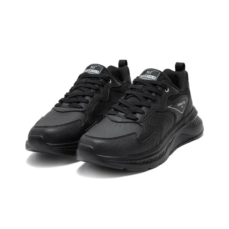 361° Cushioning Lightweight Low Top Casual Running Shoes Men's Obsidian Black-2