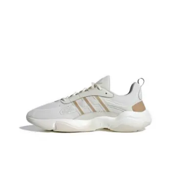 Adidas Originals Haiwee Cushioned Wear Resistant Breathable Low Top Chunky Sneakers Unisex White Yellow
