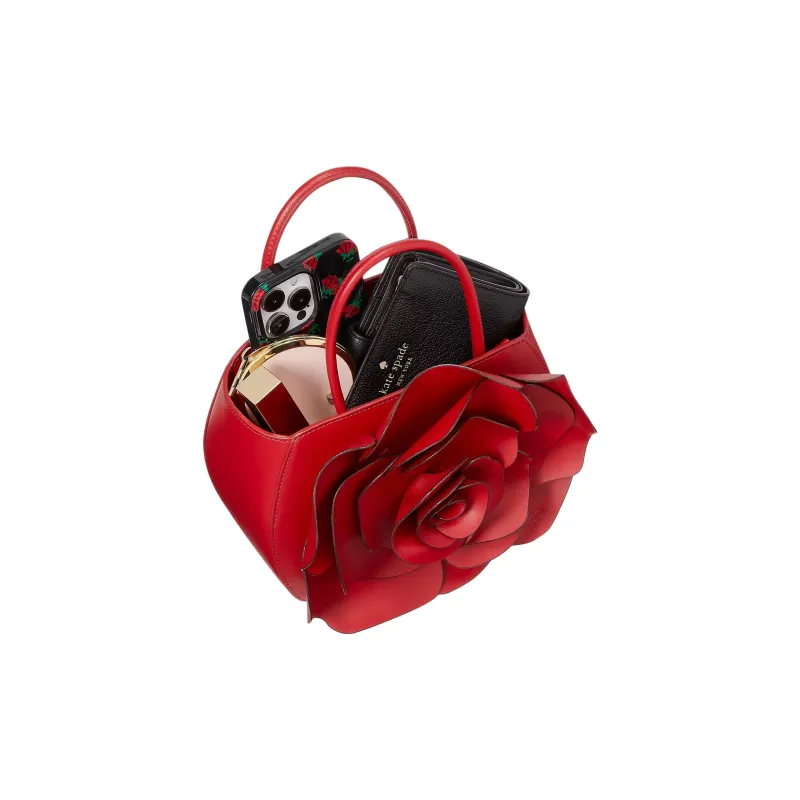 Kate Spade Cow Leather Portable Crossbody Bag, Shoulder Bag Women's Cherry Red-4