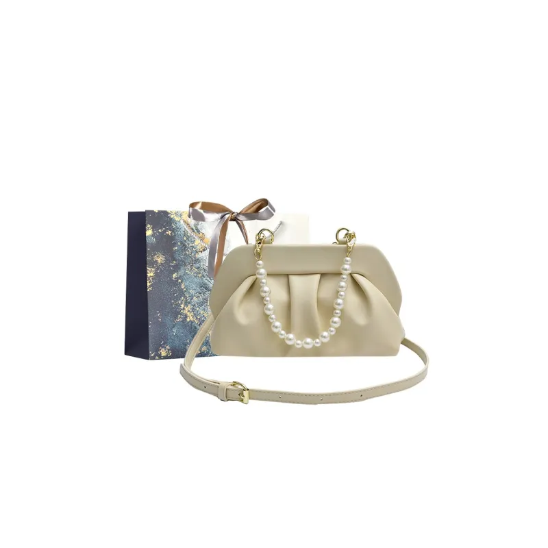 Iman's House PU One Shoulder Handbag Regular Women's White/Ecru/Silver/Pink/Black-3