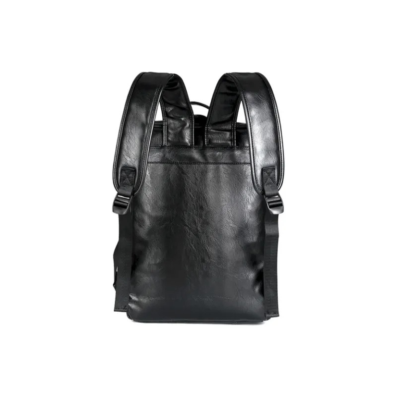 CARTELO Cow Leather Backpack Laptop Bag Medium Size Unisex Black-3