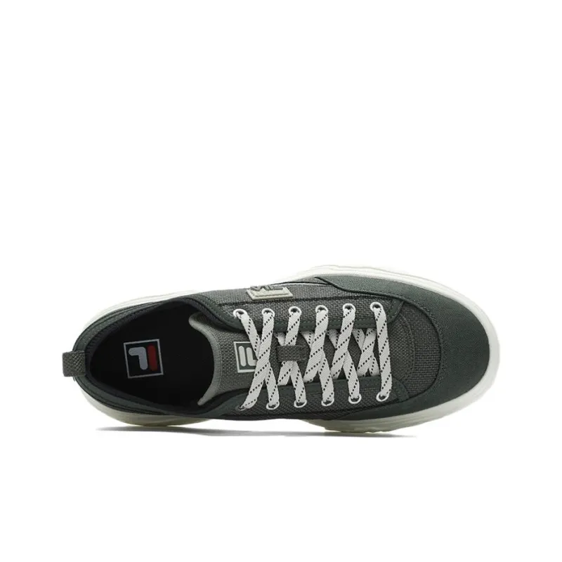 FILA ROCK Anti Slip Wear Resistant Low Top Canvas Shoes Men's Green-2