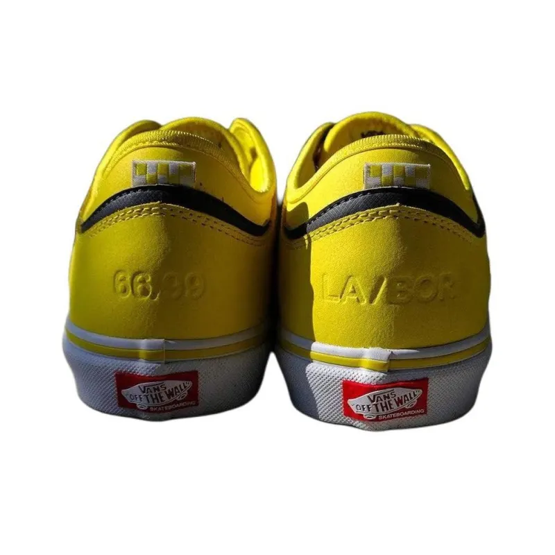 Labor Skate Shop x Vans Skate Rowley Anti-Slip And Wear-Resistant Breathable Low-Top Skateboard Shoes Unisex Yellow-3