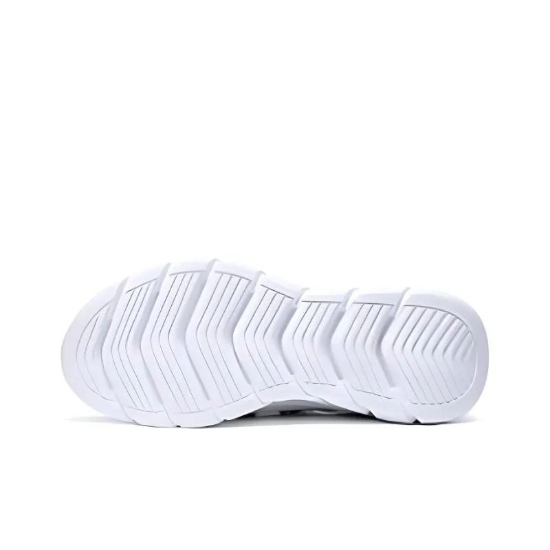 Skechers Cushioned Slip Resistant Breathable Low Top Running Shoes Men's White-3