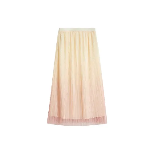 Inman Casual Long Skirts Women's Pink Orange