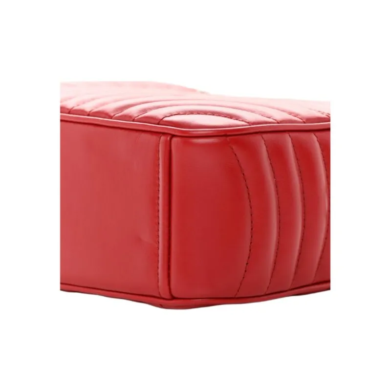PRADA Calfskin Camera Bags Crossbody Bag Shoulder Bag Women's Red-4