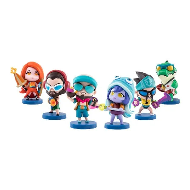LEAGUE OF LEGENDS League Of Legends Character LOL League Of Legends Pool Party Game Skin Mini Figure Set Chibi Figures-2