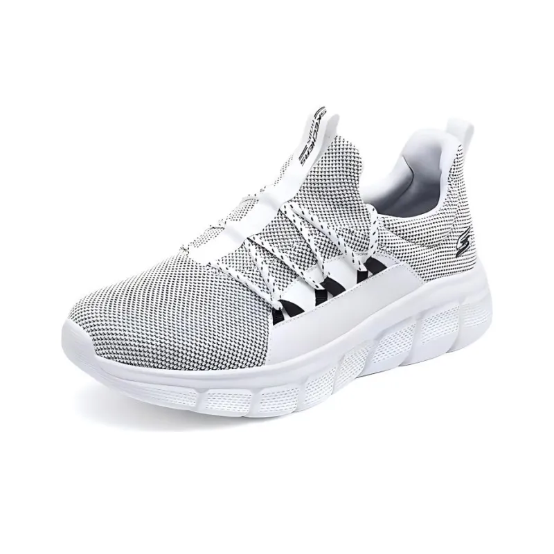 Skechers Cushioned Slip Resistant Breathable Low Top Running Shoes Men's White-2