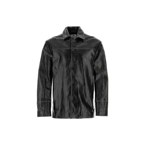 Marine Serre Jackets Men Black