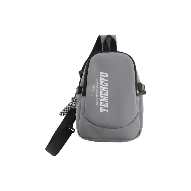Morellybear Nylon Crossbody Bags Sling Bags Regular Unisex Black/White/Gray-13