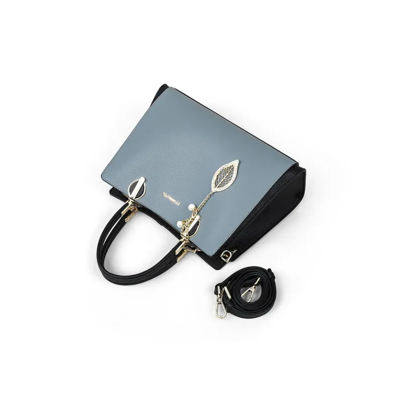 MILLIE'S Cow Leather Handbag, Underarm Shoulder Bag, Crossbody Bag, Tote Regular Women's Blue-5