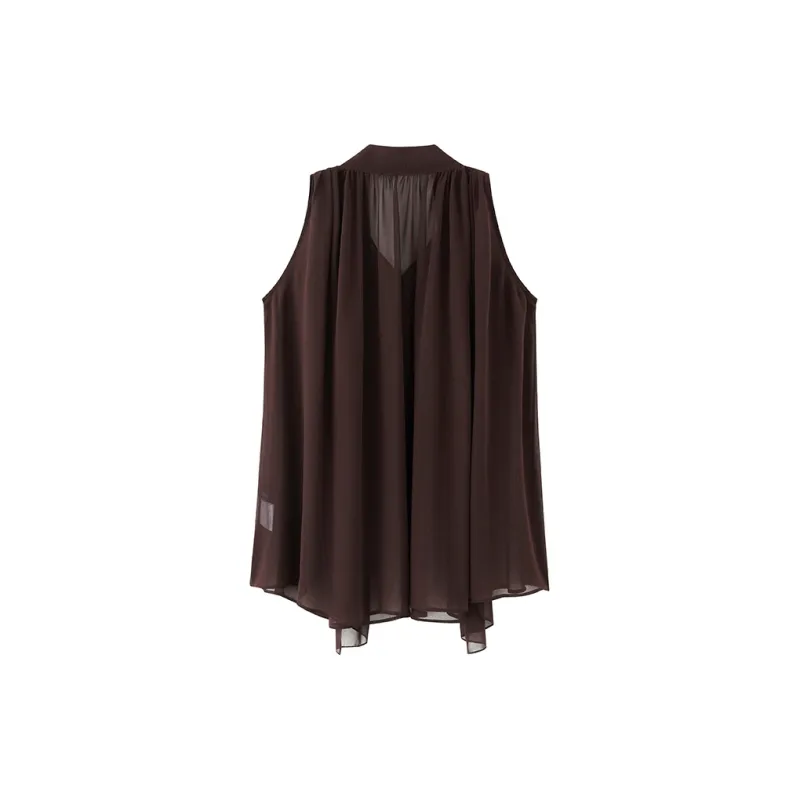 ZHOUMIAO Chiffon Shirts Women's-1