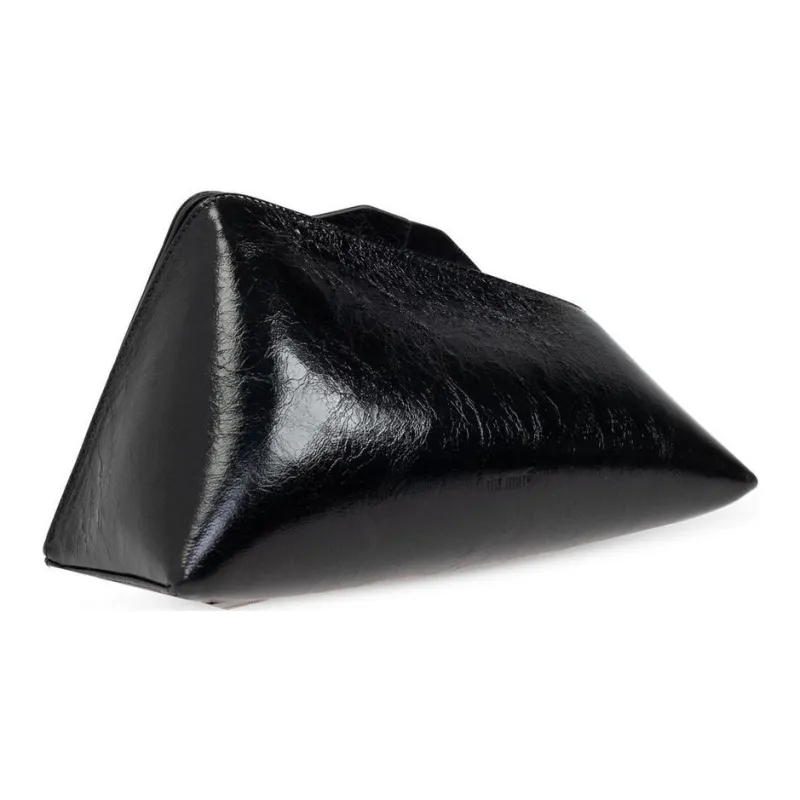 The Attico Leather Clutch Women's Black-1