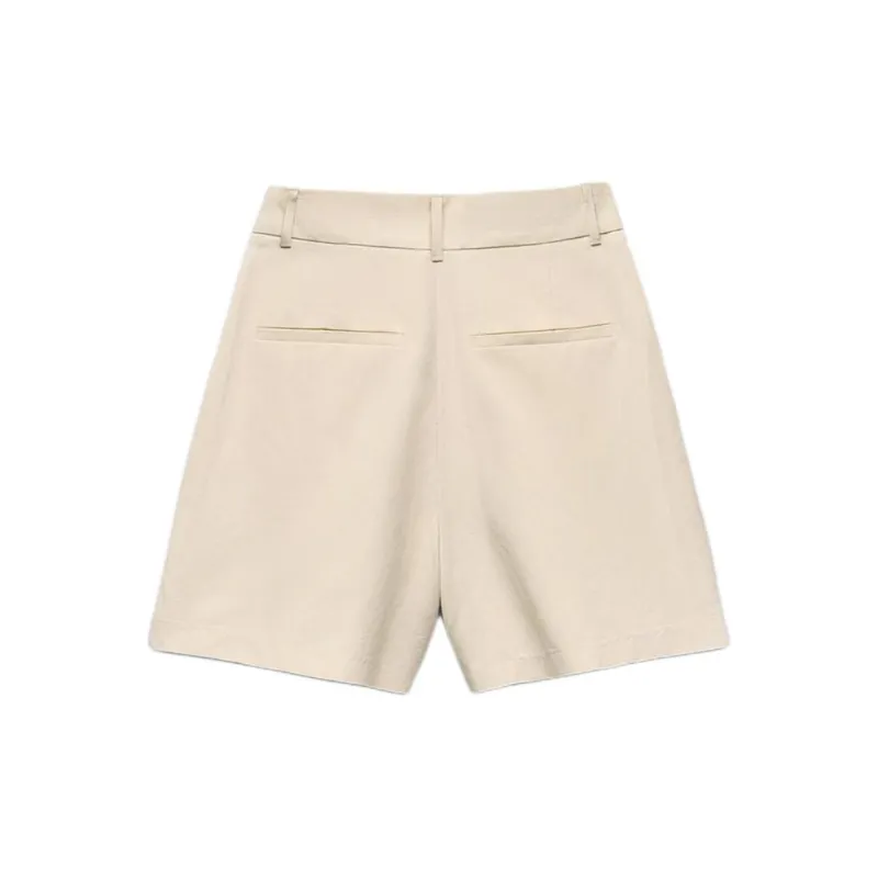 ZARA Trf Casual Shorts Women's Beige-1