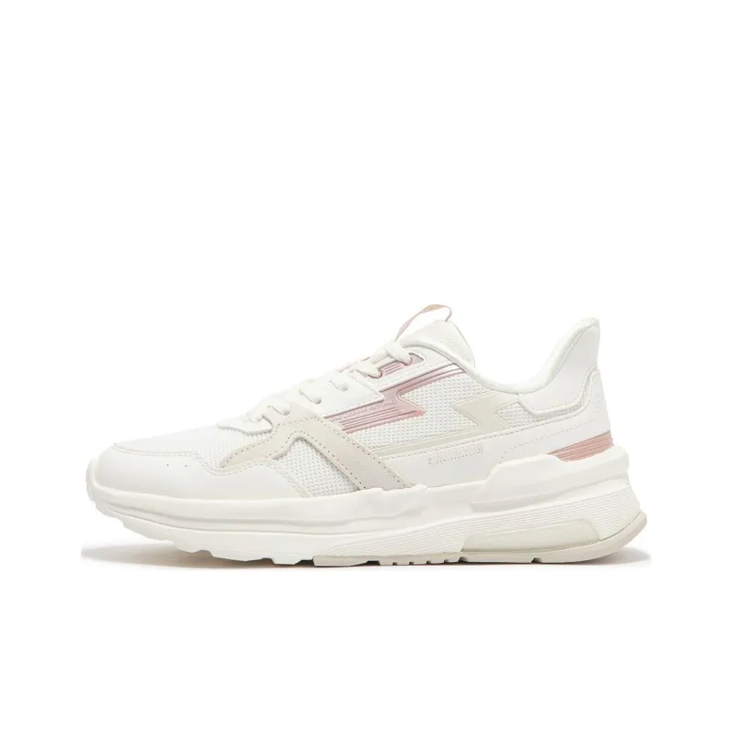 361° Cushioning Wear-Resistant Low-Top Casual Shoes Women's White Pink-0
