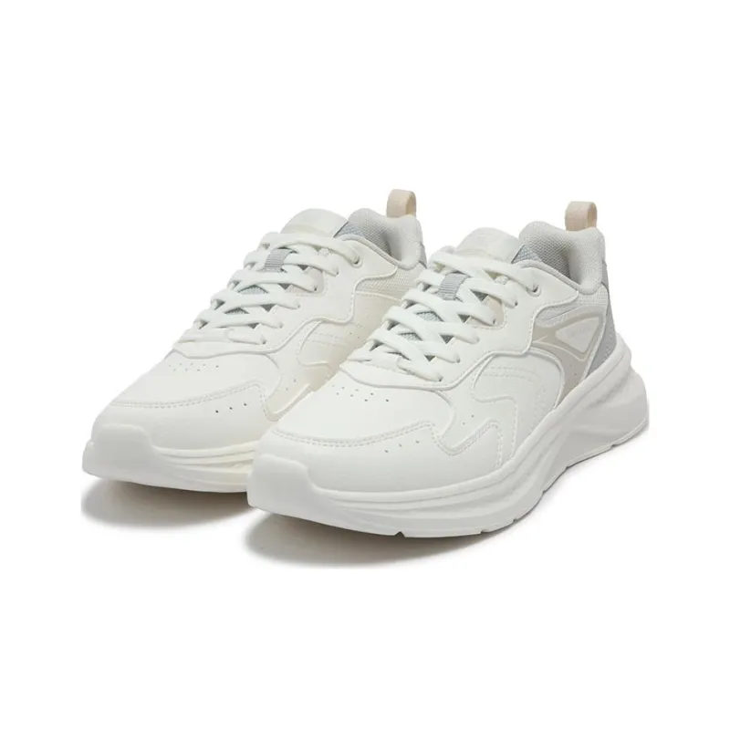 361° Cushioning Lightweight Low Top Casual Running Shoes Women's White Gray-2