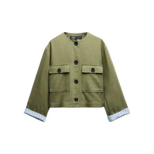 ZARA Jackets Women's Khaki