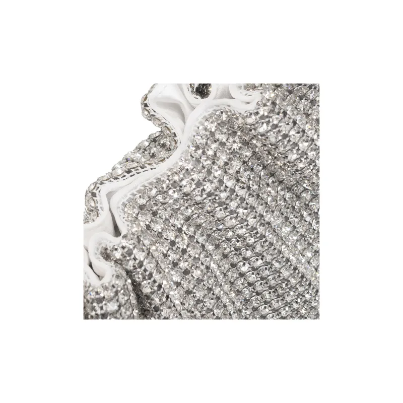 STUDIO AMELIA Polyester Clutch Mini Women's Silver White-4