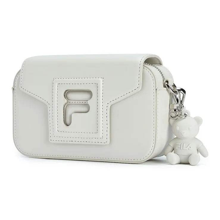 FILA Polyurethane With Synthetic Leather Crossbody Bag, Shoulder Bag Mini Women's Moonlight Gray-1