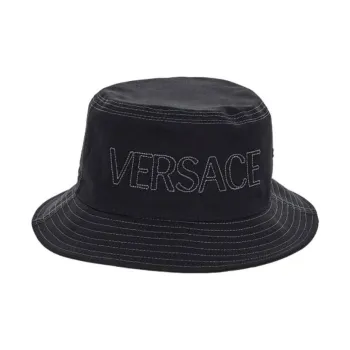 VERSACE Cotton Bucket Hats Men's Black