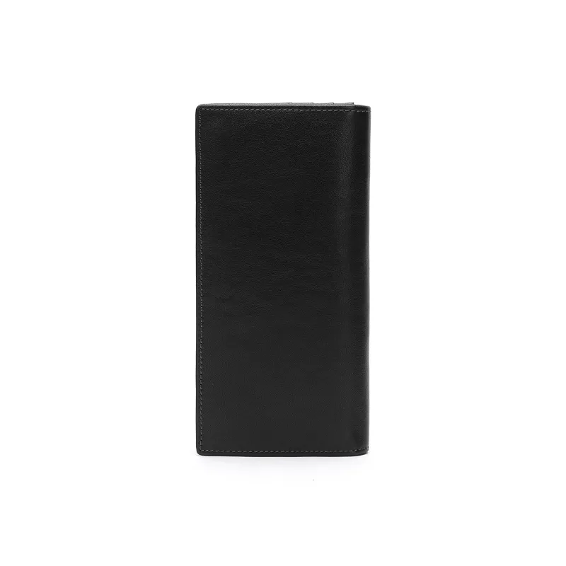 ELLE HOMME Top Grain Cow Leather Handheld Wallet Regular Men's Black-2