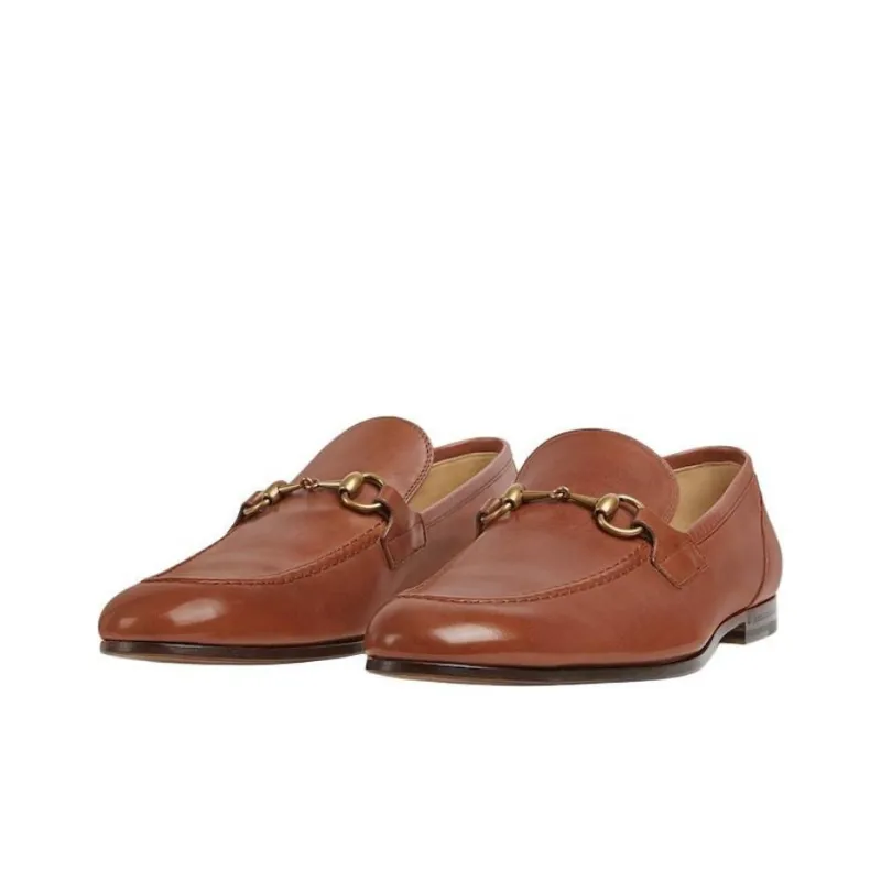 GUCCI Jordaan Loafers Men's Brown-3