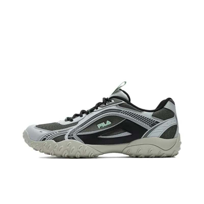 FILA PEBBLE Cushioned Slip Resistant Low Top Casual Running Shoes Men's Gray-0