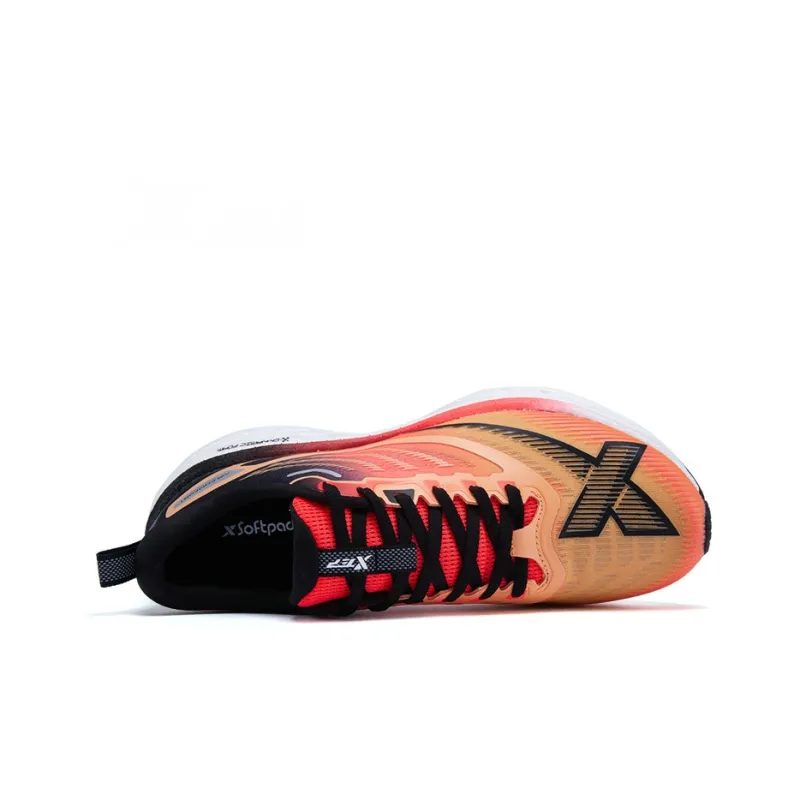 XTEP Five point Speed 2.0 Running Shoes Men Low Top Apricot Yellow/Laser Red-2