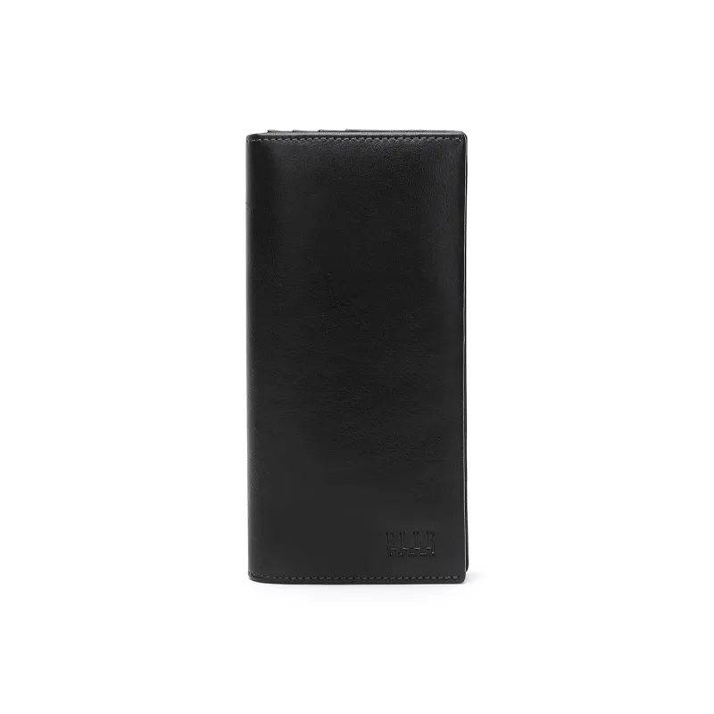 ELLE HOMME Top Grain Cow Leather Handheld Wallet Regular Men's Black-0